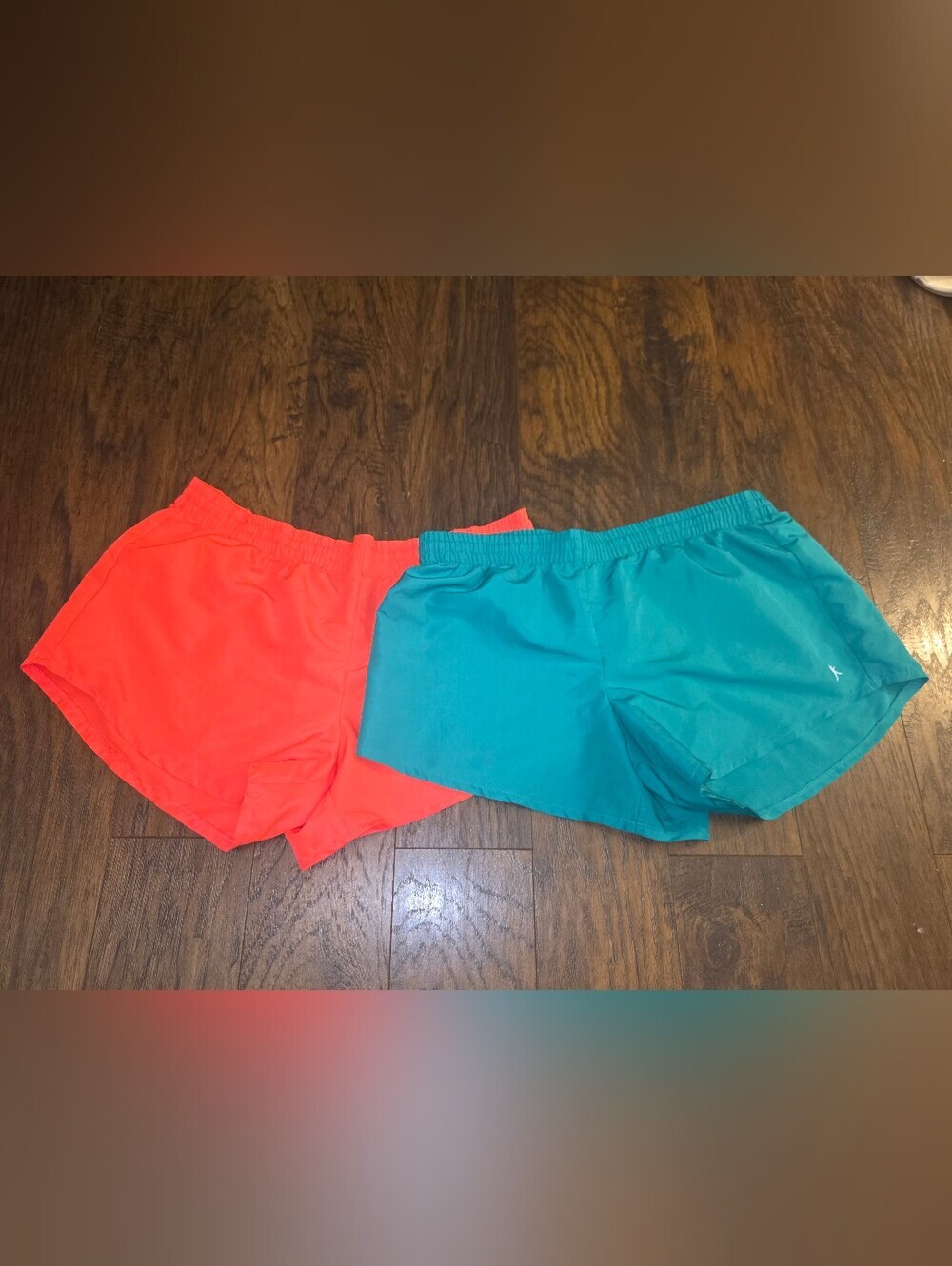 Two-pack Danskin Neon Coral and Teal Athletic Shorts